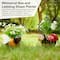 Glitzhome® 10" Bee & Ladybug Metal Statue Planter Set